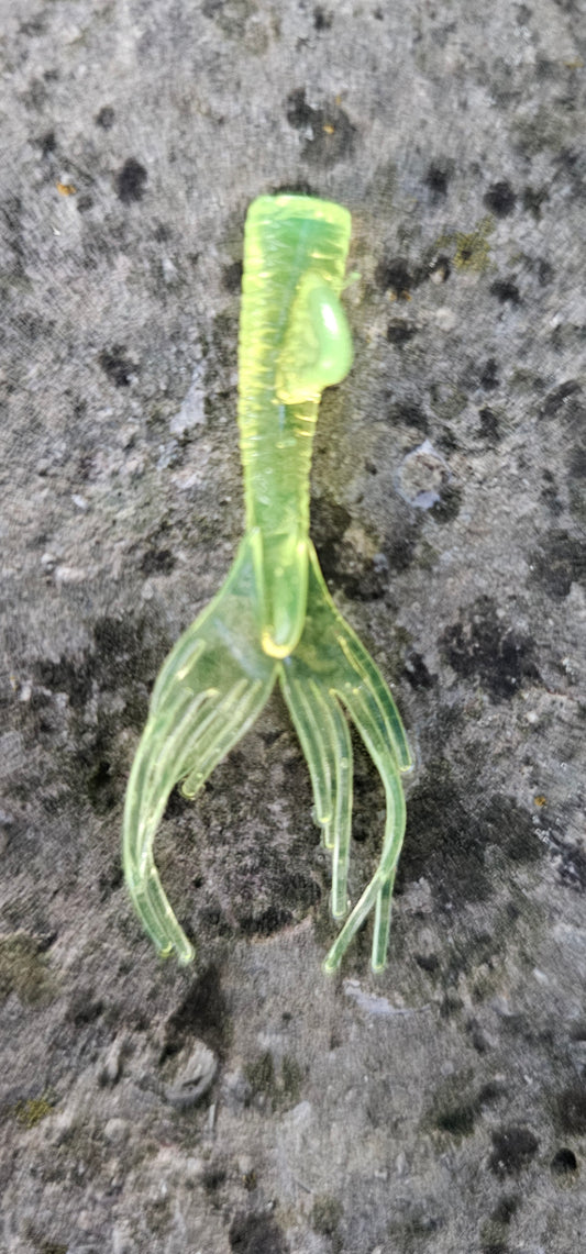 Kumbo Improved Soft Bait 2" Chartreuse Mermaid  12 in a Pack