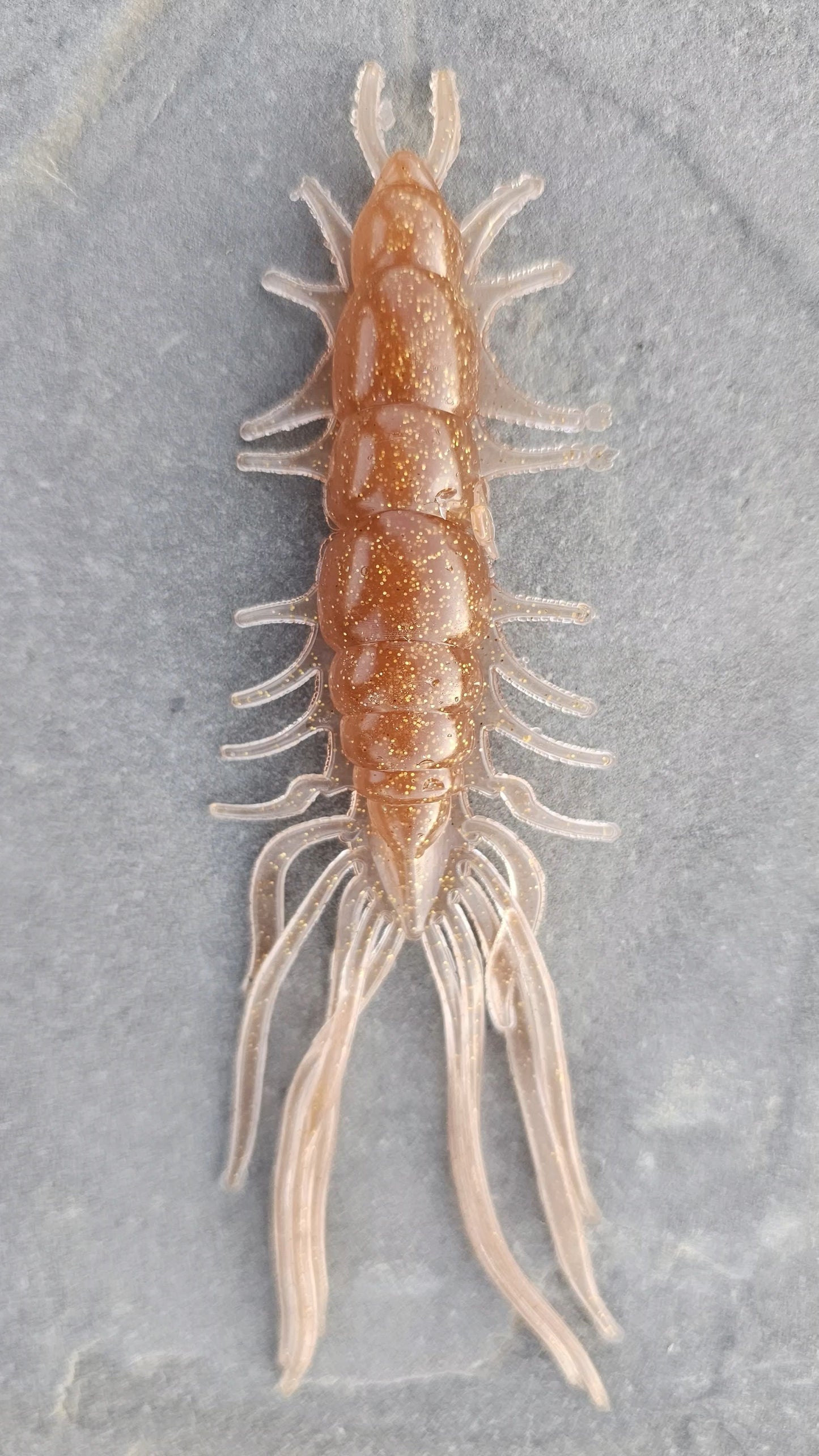 Kumbo Improved Soft Bait 5" Golden Brown Centipede 10 in a pack