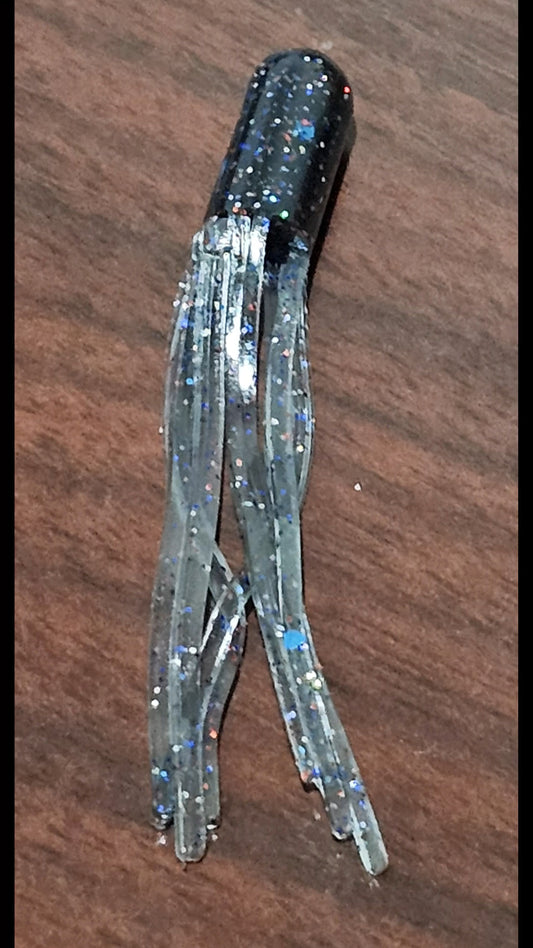 Kumbo Improved Soft Bait 2" Black Chameleon K mini Tube 12 in a Pack