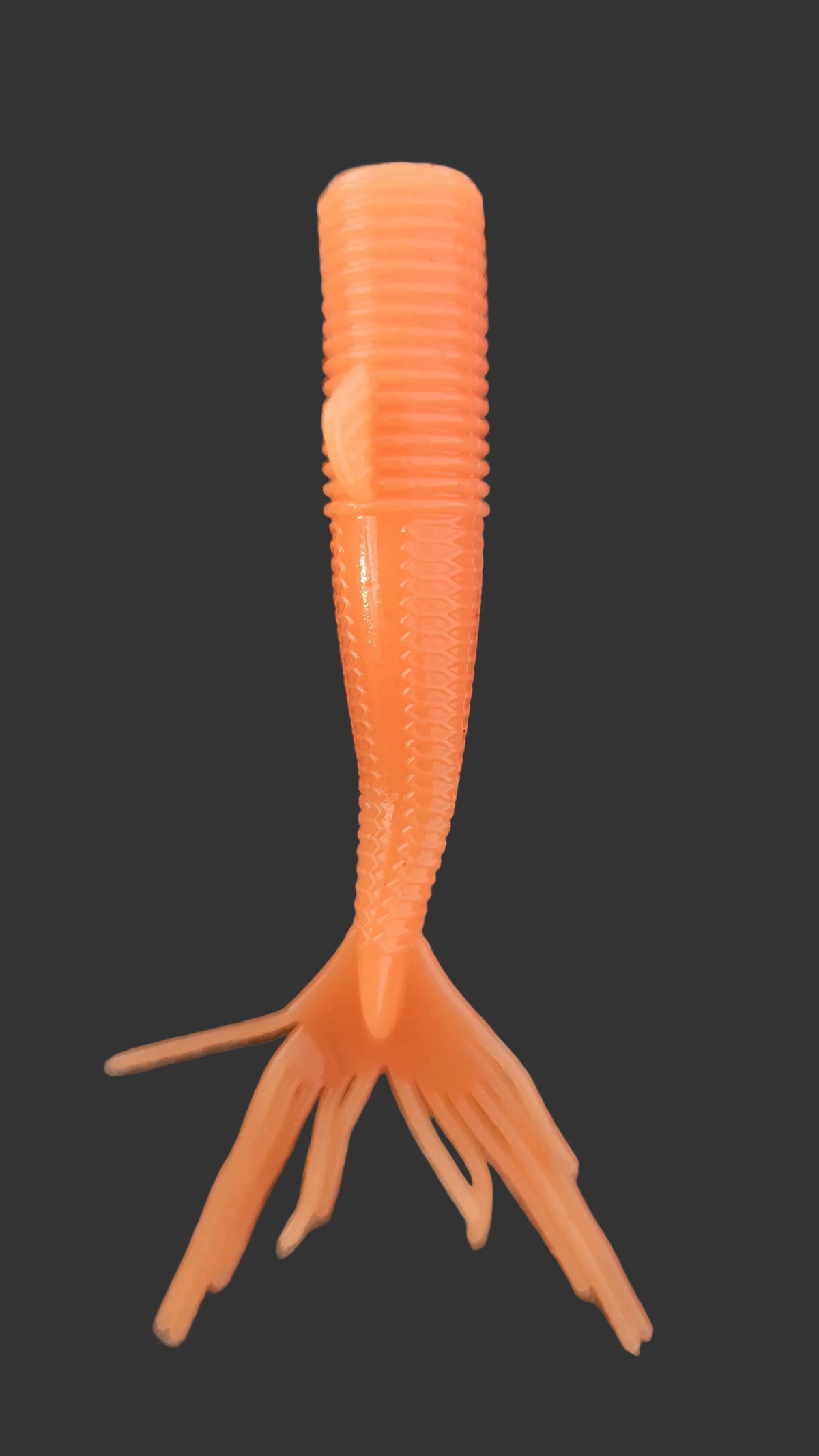 Kumbo 3" Big Mermaid Tail-Soft Plastic Baits (12-Pack)| Blaze Orange