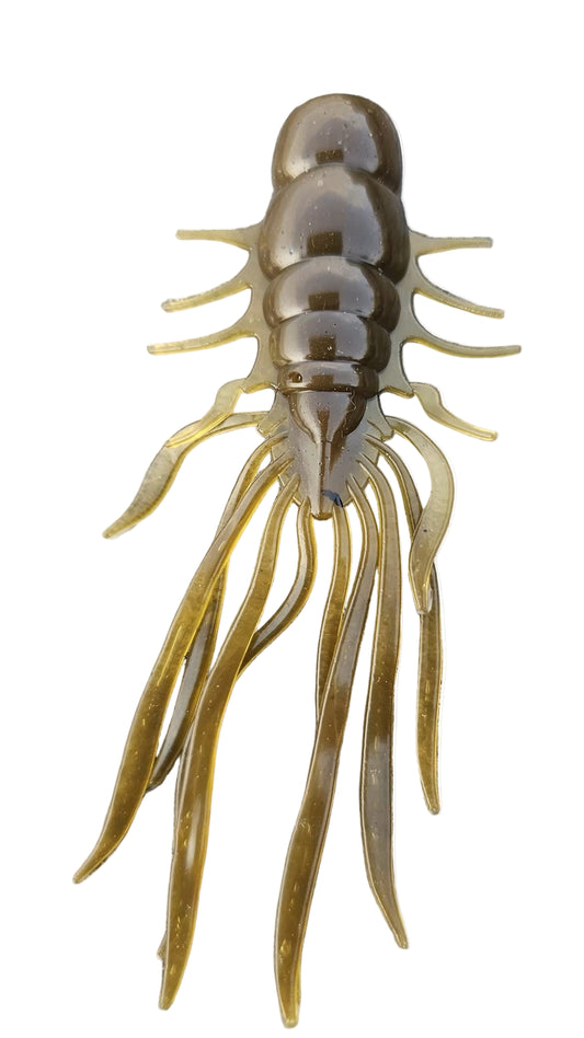 Kumbo Improved Soft Bait 4"  Headless  Green Pumpkin Centipede 10 in a pack