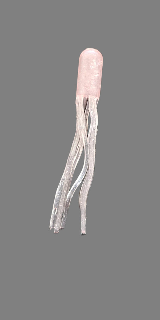 Kumbo Improved Soft Bait 2" Translucent Pink Tiny Tube 12 in a Pack