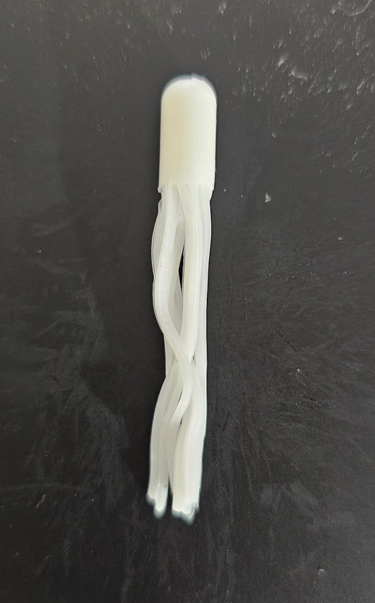 Kumbo Improved Soft Bait 2" White Tiny Tube 12 in a Pack