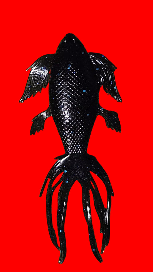Kumbo Improved Soft Bait 5" Black N blue Mermaid 5 in a pack