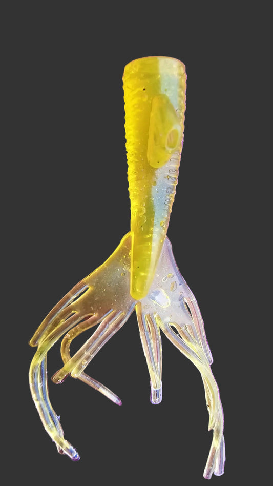 Kumbo Improved Soft Bait 2"Yellow Mermaid  12 in a Pack