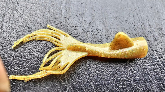 Kumbo Improved Soft Bait 2"Golden Green mermaid 12 in a Pack